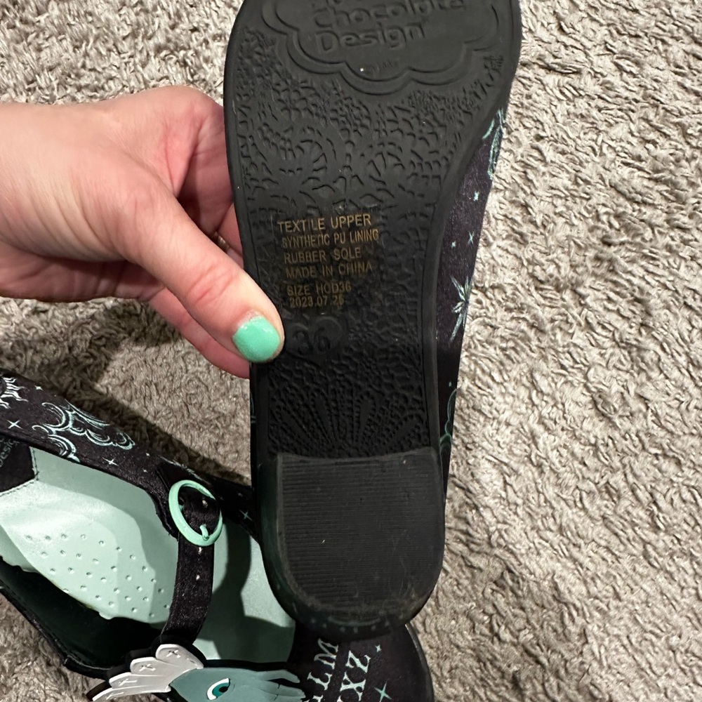 Hot Chocolate Design Ouija Mary Jane Heels Size 36 size 6.5 Spooky Goth Shoes - Picture 6 of 11